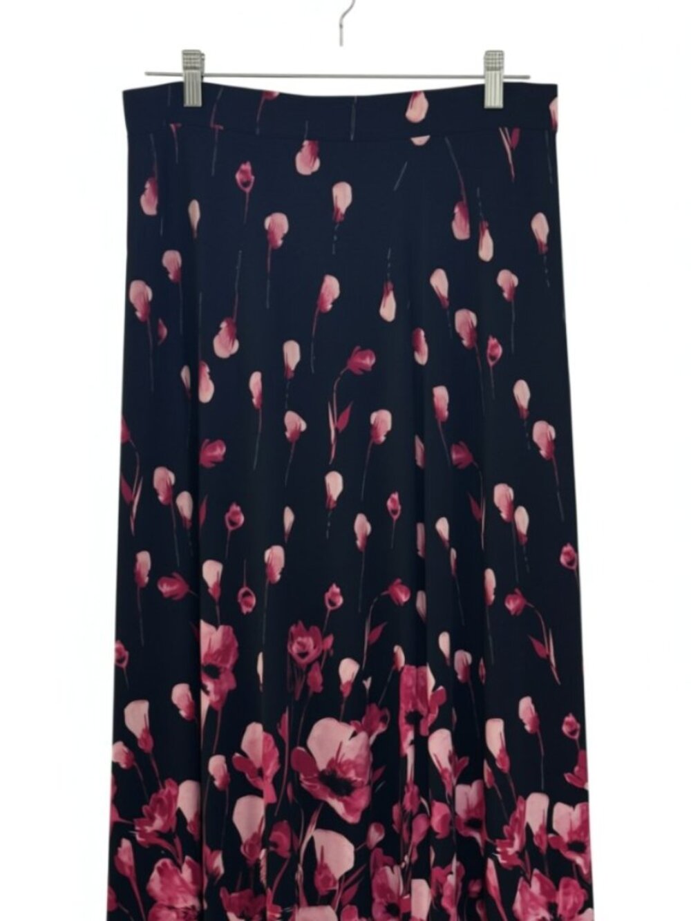 Evan Picone Floral Maxi Skirt – Rose Pink Ombre Garden Print – NWOT